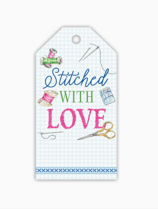 Stitched with Love Needlepoint Icons Gift Tag