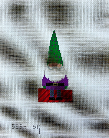 Gnome with Present Ornament (Trunk Show)