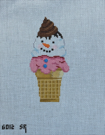 Snowman Ice Cream Cone (Trunk Show)