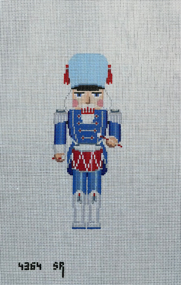 Nutcracker Blue, White, & Silver Drummer (Trunk Show)