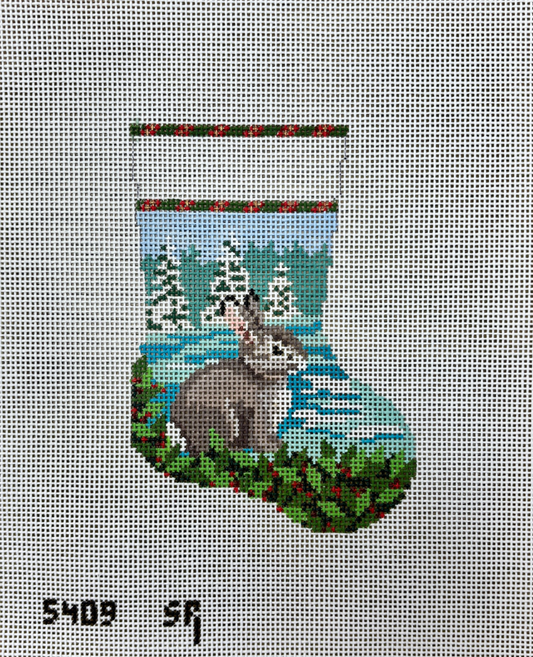 Bunny in Snow Mini Stocking (Trunk Show)