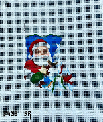 Bird Tree Santa Mini Stocking (Trunk Show)