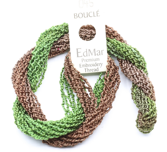 Bouclé 45 Avocado and Pale Cinnamon