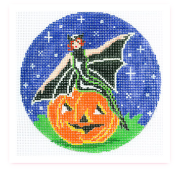 Witch on a Pumpkin Round