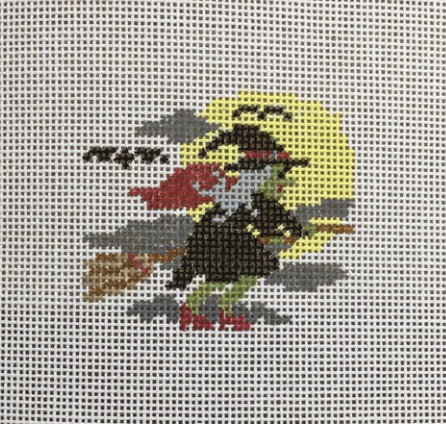 Witch and Moon Ornament