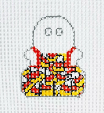 Candy Corn Ghost in Overalls