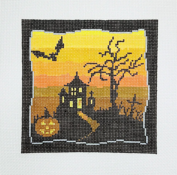 Spooky Square: Orange Haunted House