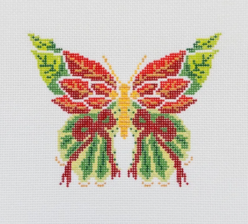 Poinsettia Butterfly Ornament