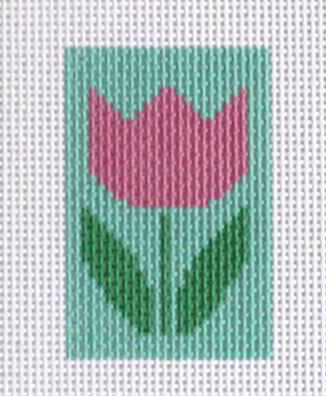 Tulip on Green Rectangle