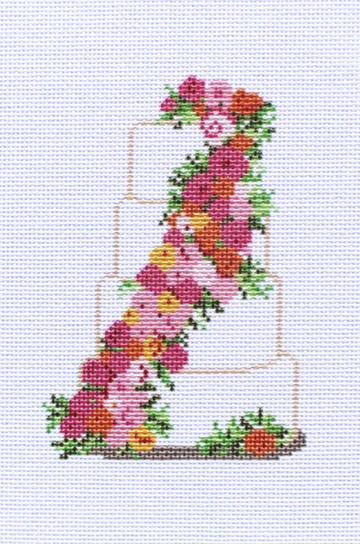 Orange and Pink Flowers Wedding Cake