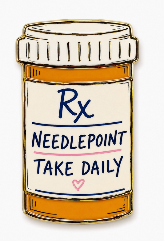 Needlepoint Rx Pill Bottle Needleminder