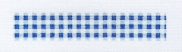 Large Gingham Key Fob Blue (PL)