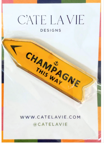 Yellow Champagne This Way Needle Minder