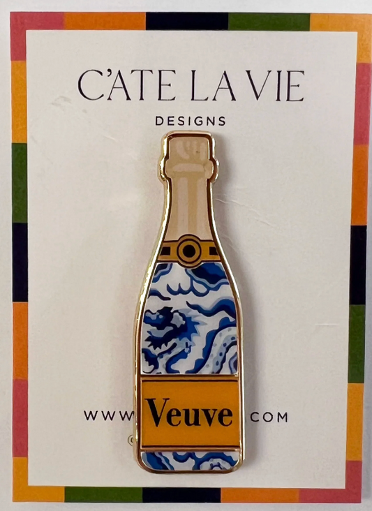 Blue Chinoiserie Champagne Bottle Needleminder