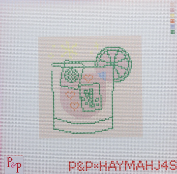 Pink Mahjong Cocktail Coaster