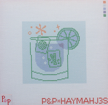 Blue Mahjong Cocktail Coaster