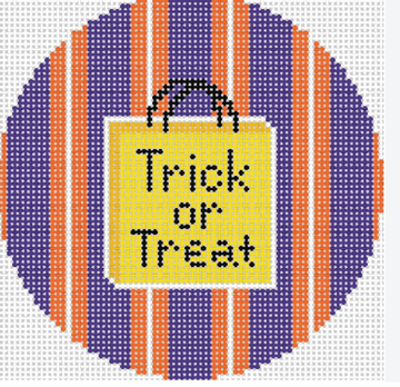 Trick or Treat Yellow Bag Round