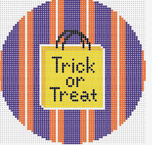 Trick or Treat Yellow Bag Round