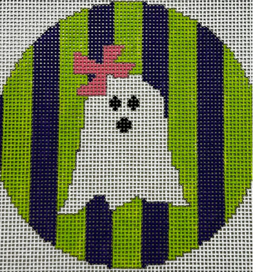 Ghost on Purple and Green Stripes