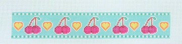 Cherries and Hearts Key Fob