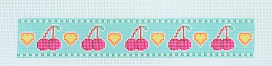 Cherries and Hearts Key Fob