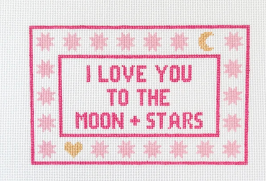 I Love You to the Moon and Stars Pink