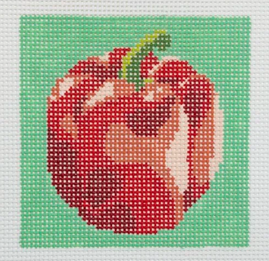 Red Pepper on Green Square