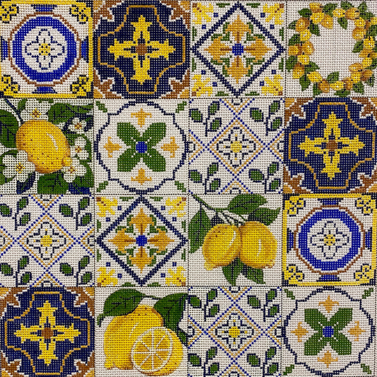 Navy, White, and Lemon Collage