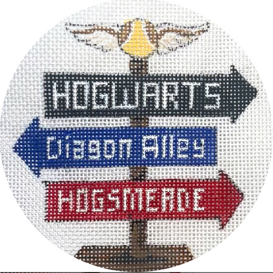 Harry Potter Towns Sign Round