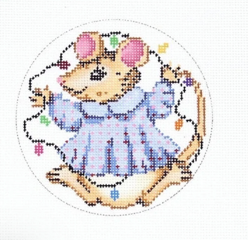 Christmas Mouse with Lights On