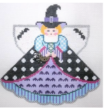 Purple Gone Batty Witch Angel Debbie Woodard