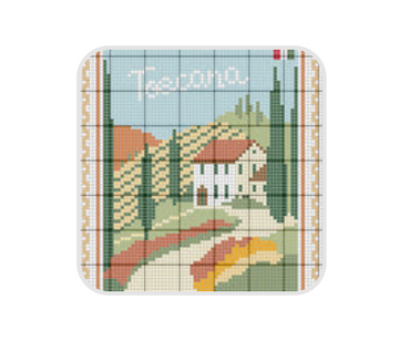 Tuscany Travel Stamp