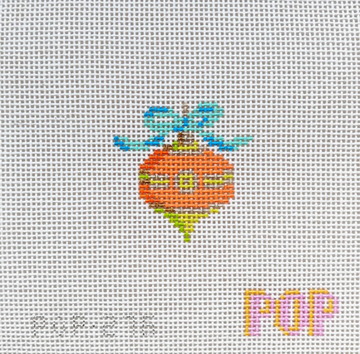 Mini Retro Ornament - Orange and Lime