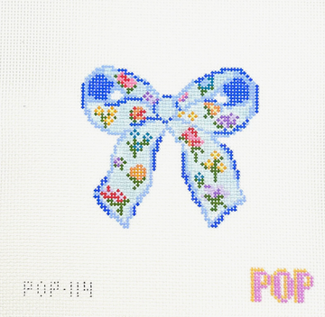 Floral Bow - Blue