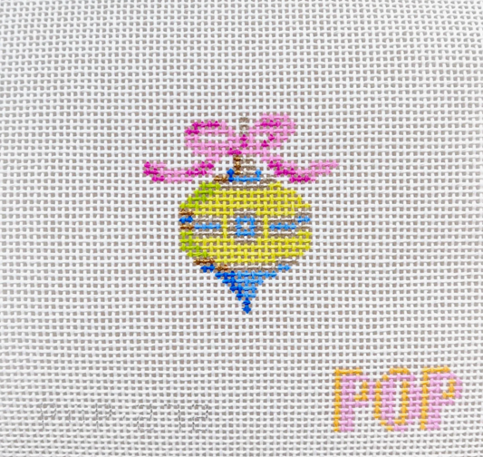 Mini Retro Ornament - Lime and Blue