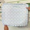 Blue Scallop Floral Hydrangea Ruffle Carryall Project Bag