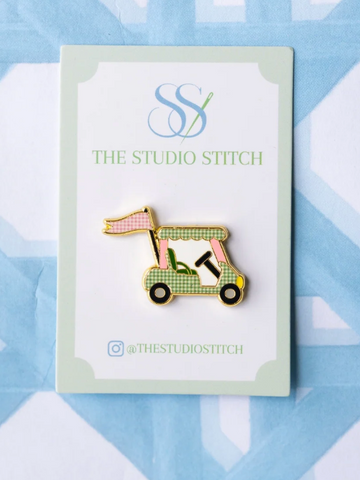 Pink and Green Golf Cart Needleminder