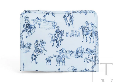 Roadie Large Zip Bag TRVL Blue Cowboy Toile