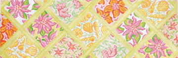 Lilly Inspired Lattice Patchwork (yellows, pinks, corals, greens) (Trunk Show)