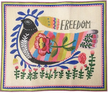Freedom Dove with Flowers - 18 Mesh (Trunk Show)