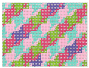 Credit Card Case Insert - Houndstooth - Bright Multi (Trunk Show)