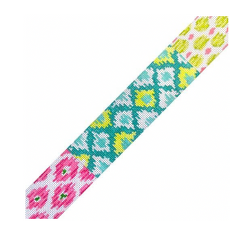 Belt - Patchwork of Bright Ikat Patterns - Pinks, Greens, Turquoise, Lavenders (Trunk Show)
