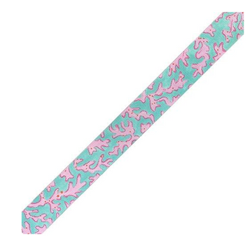 Belt - Lilly-inspired Coral - Fuchsia on Bright Caribbean (Trunk Show)
