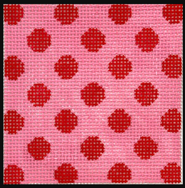 3" Square Insert - Polka Dots - Red on Pink (Trunk Show)