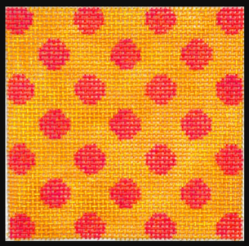 3" Square Insert - Polka Dots - Pink on Orange (Trunk Show)