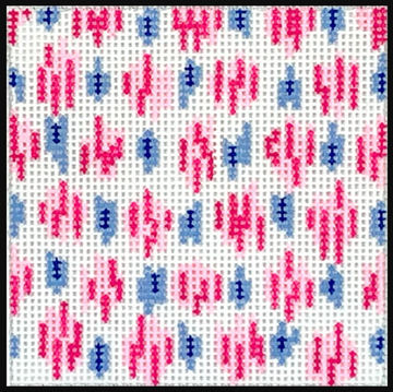 3" Square Insert - Ikat - Small Pink Dots