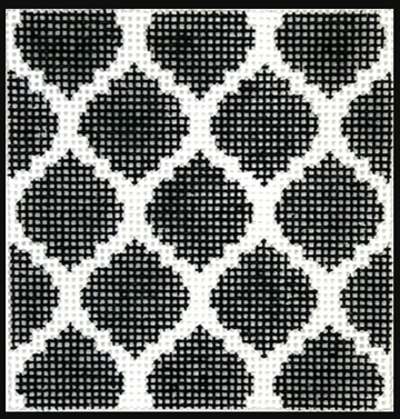 3" Square Insert - Quatrefoils - Black & White (Trunk Show)