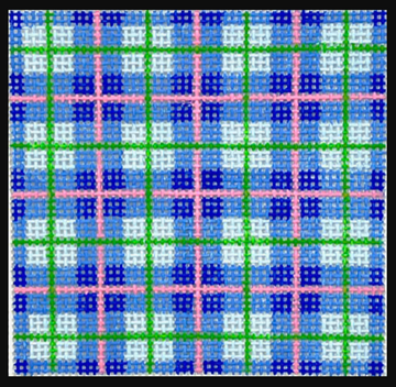 3" Square Insert - Blue, Pink & Green Plaid (Trunk Show)