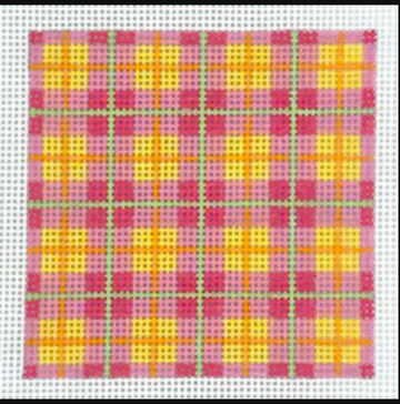 3" Square Insert - Pink Plaid (Trunk Show)
