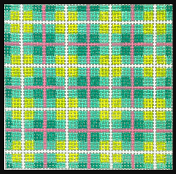 3" Square Insert - Turquoise Plaid (Trunk Show)